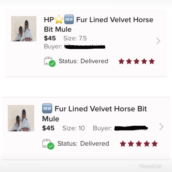 HP⭐️ LAST PAIR! Fur Lined Velvet Horse Bit Mule - Picture 5 of 5